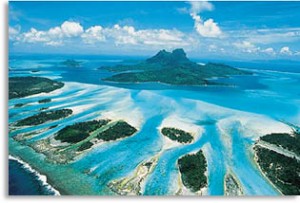 Imagen aérea de Bora Bora