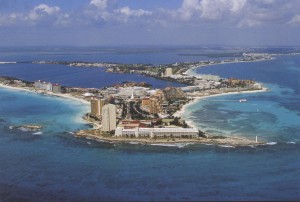 Imagen aérea de Cancún en México