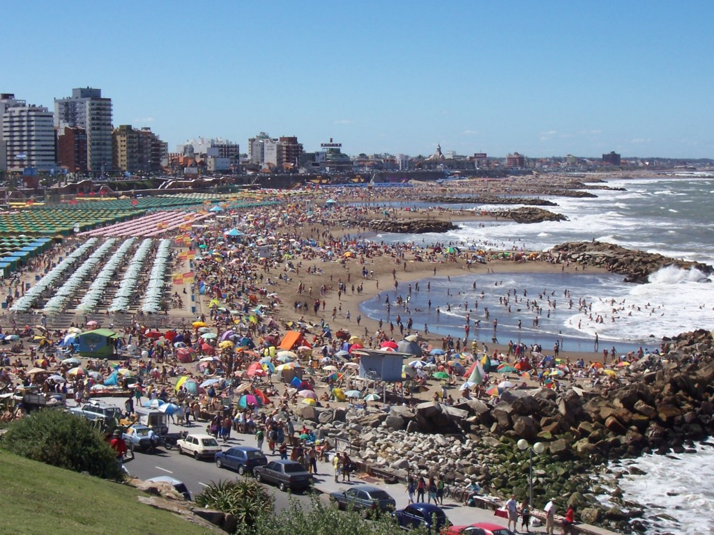Fotografia de la playa en Mar del Plata