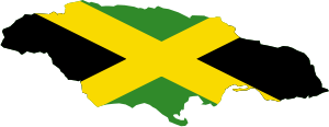 Flag-map of Jamaica