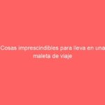 Cosas imprescindibles para lleva en una maleta de viaje